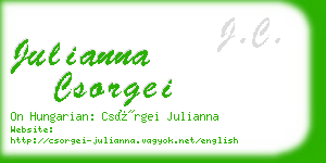 julianna csorgei business card